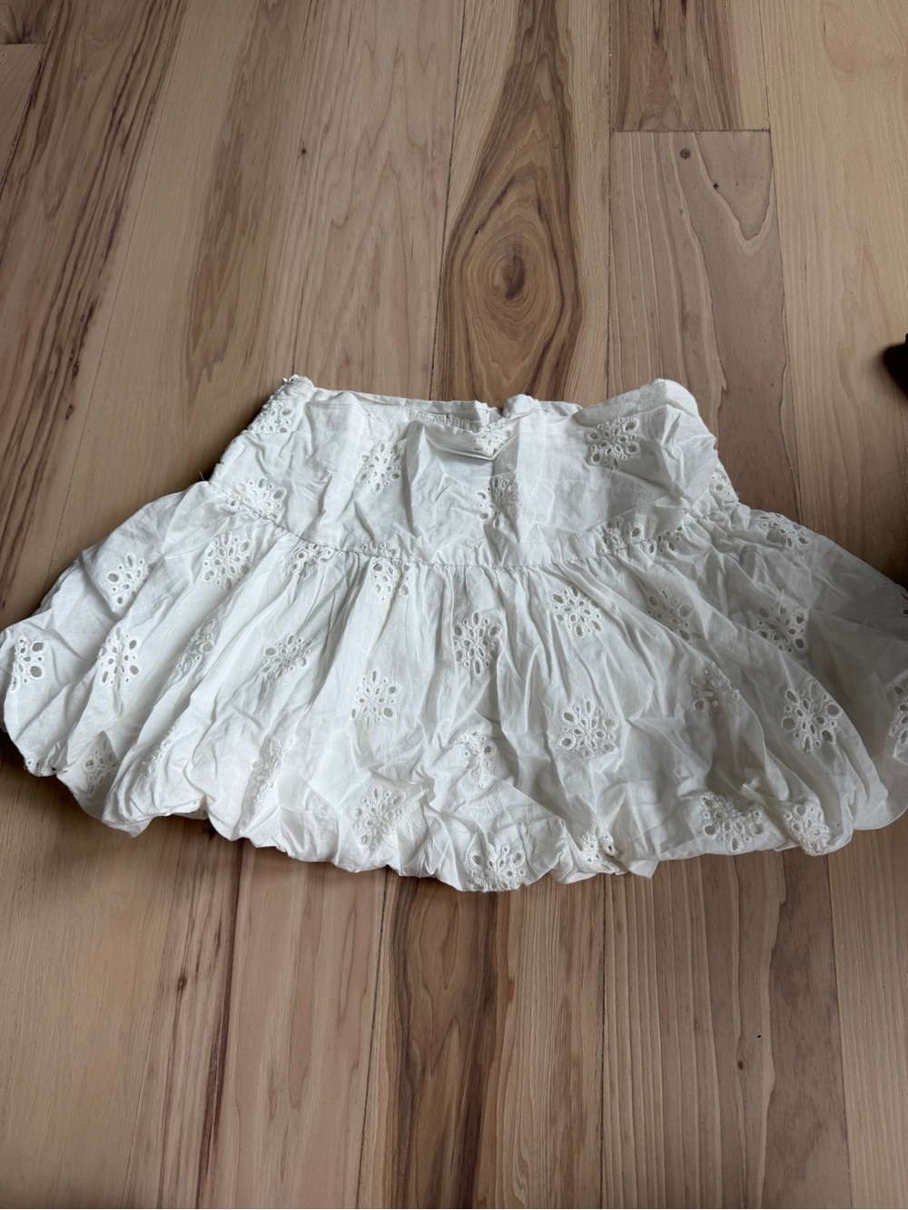 Princess Polly White Eyelet Tiered Mini Skirt